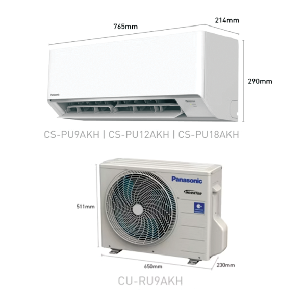 PANASONIC 1HP Standard Inverter Air Conditioner PU Series CS-PU9AKH | PU-AKH Powerful Energy Saving Air Protection - Image 2