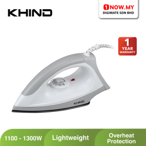 KHIND 1300W Electric Dry Iron EI405 | Lightweight Non Stick Ironing