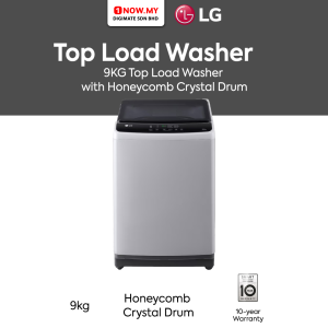 LG 9kg Non Inverter Top Load Washer T2109NT1G1 | Honeycomb Crystal Drum (Grey)
