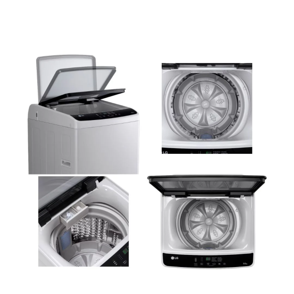 LG 9kg Non Inverter Top Load Washer T2109NT1G1 | 5 Star Energy Efficient Honeycomb Crystal Drum (Grey) - Image 9