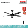 KHIND ZenAir 56" Ceiling Fan With Remote Control CF56DC3RL | Matte Black Energy Saving Low Noise