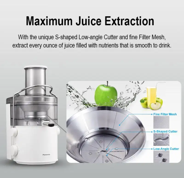 PANASONIC 2L Juicer MJ-CB100WSK | Large Capacity Fresh Smooth Juicing - Image 6