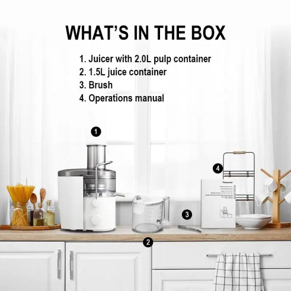 PANASONIC 2L Juicer MJ-CB100WSK | Large Capacity Fresh Smooth Juicing - Image 8