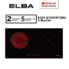 ELBA 2 Burners Induction Cooker Hob EICH-Q7052ST(BK) | DUAL HEAT Technology 9 Power Level