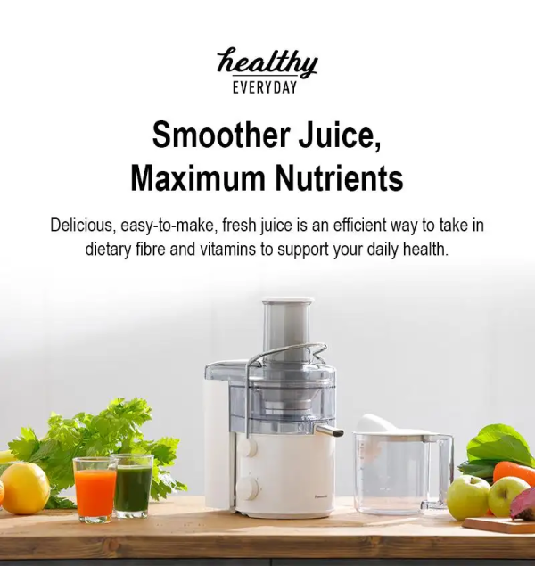 PANASONIC 2L Juicer MJ-CB100WSK | Large Capacity Fresh Smooth Juicing - Image 5
