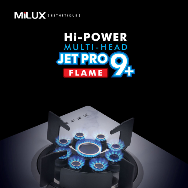 MILUX 2 Burners Esthetique Gas Cooker Hob MGH-C699F (Random Color) | Scratch Stain Heat Resistant - Image 7