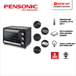 PENSONIC 35L Electric Oven PEO-3511 | 3D Diamond Surface Easy Clean