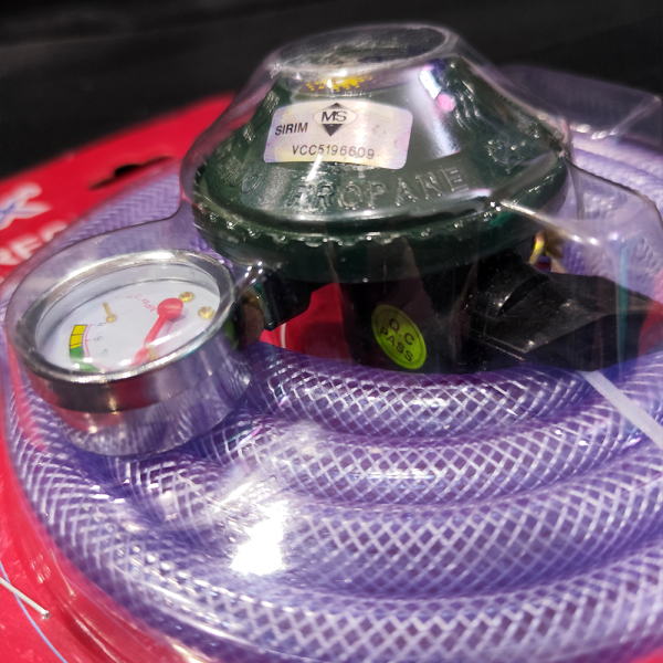 MILUX L.P. Gas Regulator M-198CS | Durable Double Protection Safety Valve 1.5m Hose - Image 5