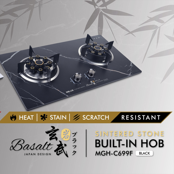 MILUX 2 Burners Esthetique Gas Cooker Hob MGH-C699F (Random Color) | Scratch Stain Heat Resistant - Image 6