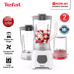 TEFAL 1.5L Blender With 2 Jug + Grinder BL2B4165 | Powerful Ice Crushing