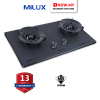 MILUX 2 Burners Esthetique Gas Hob MGH-F288L | Strong Tempered Glass