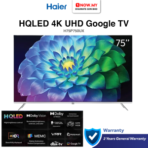 HAIER 75" P750 Series HQLED 4K UHD Google TV H75P750UX | High Quality Visual Experience (Pre Order)