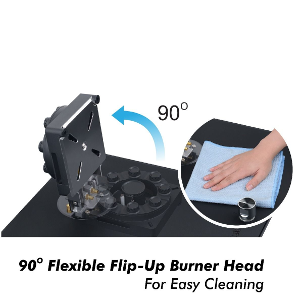 MILUX 2 Burners Esthetique Gas Hob MGH-F288L | Strong Tempered Glass - Image 3