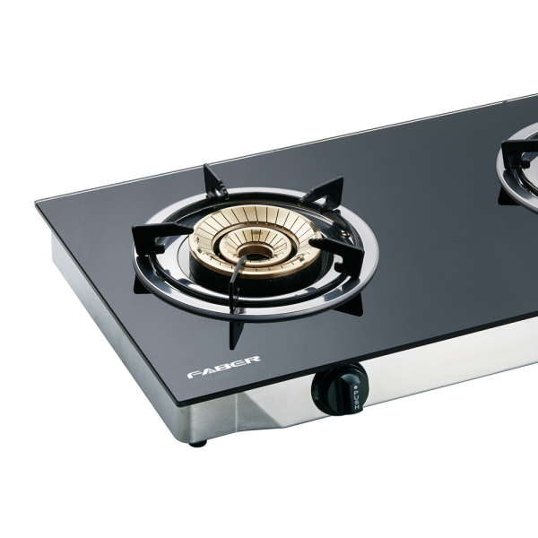 FABER 2 Burners Glazzo Gas Stove FCGlazzo G2813 | Strong Tempered Glass Surface - Image 4