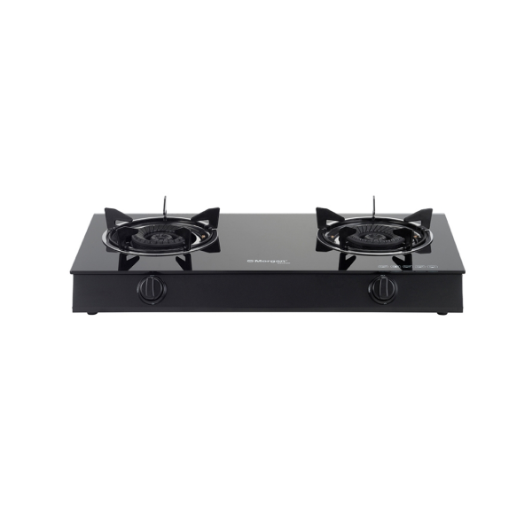 MORGAN 2 Burners Gas Stove MGS-8812G | Durable Glass Top Strong Enamel Trivet - Image 3