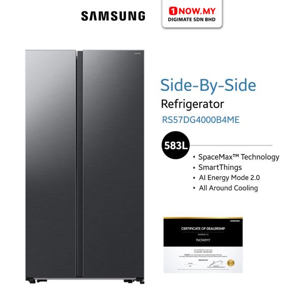 SAMSUNG 583L Inverter Side-By-Side Refrigerator RS57DG4000B4ME | Energy Efficient Stylish WiFi Enabled