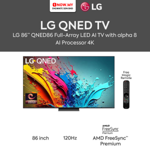 LG 86" QNED86 4K QNED Smart AI TV 86QNED86TSA | Super Slim Rich Sharp Visuals