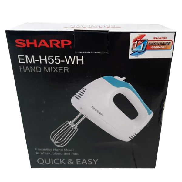 SHARP 300W Hand Mixer 5 Speeds With Turbo Function EMH55WH - Image 4