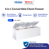 HAIER 535L 2-Door Chest Freezer BD-568HP | Energy Saving 6 in 1 Convertible Antibacterial Door Seal