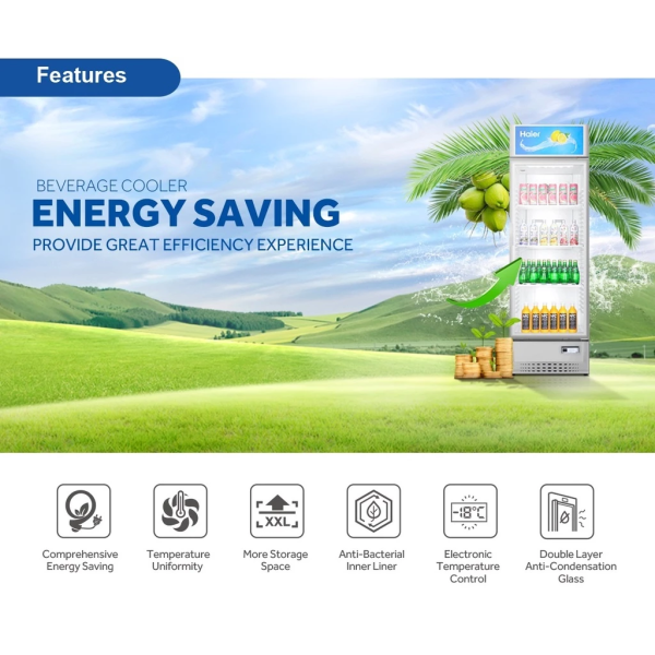 HAIER 339L Display Chiller Showcase SC-348E​​​​​​​ | Energy Saving (Pre Order) - Image 5