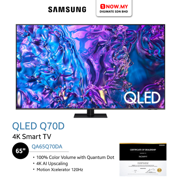 SAMSUNG 65" QLED Q70D 4K Smart TV QA65Q70DA | Energy Efficient Excellent Picture Quality