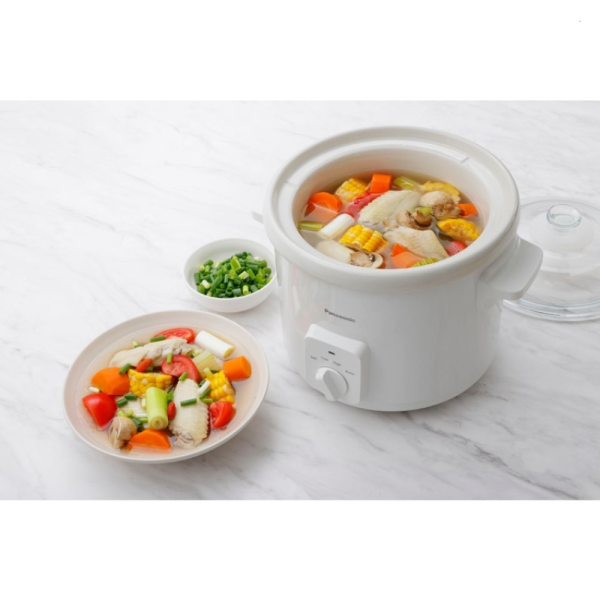 PANASONIC 3L Slow Cooker NF-N31AWSK | Efficient Cooking Multi Recipes 3 Heat Settings - Image 4