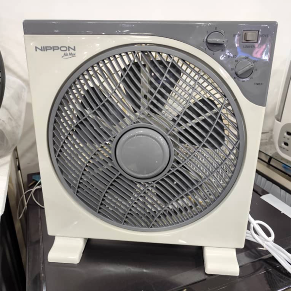 NIPPON Air Max 12" Box Fan NBF-121 | Powerful Airflow 3 Speed With Timer - Image 5