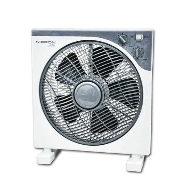 NIPPON Air Max 12" Box Fan NBF-121 | Powerful Airflow 3 Speed With Timer - Image 2
