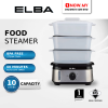 ELBA 10L Food Steamer EFS-M1038(SS) | 3 Detachable Layers Overheat Protection BPA Free