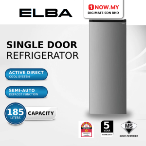 ELBA 185L Inverter Single Door Refrigerator ER-N1854(SV) | 4 Star Energy Efficient Semi Auto Defrost
