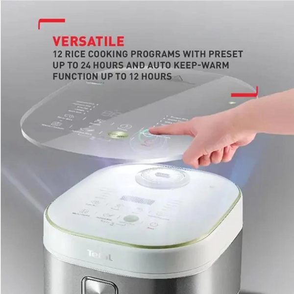 TEFAL 1.5L Healthy & Tasty Plus IH Rice Cooker RK862165 (8 cups) | 12 Programs Non Stick Coating - Image 4
