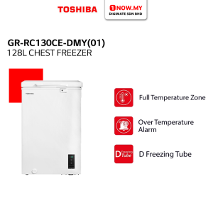 TOSHIBA 128L 2-in-1 Chest Freezer GR-RC130CE-DMY | Refrigerator/Fridge 3 Star Energy Efficient