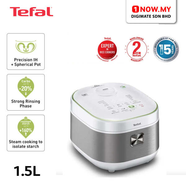 TEFAL 1.5L Healthy & Tasty Plus IH Rice Cooker RK862165 (8 cups) | 12 Programs Non Stick Coating