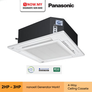 PANASONIC 2HP 2.5HP 3HP Non Inverter 4-Way Ceiling Cassette PU1H5C-N5 S-19PU1H5C / 25PU1H5C / 30PU1H5C-1 | Powerful 360° Airflow Air Purification