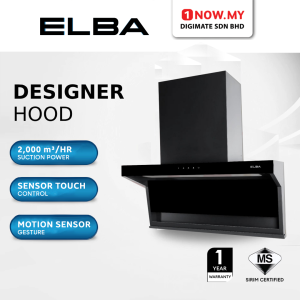 ELBA Monza Designer Hood EH-Q9327ST(BK) | Motion Sensor Touch Control