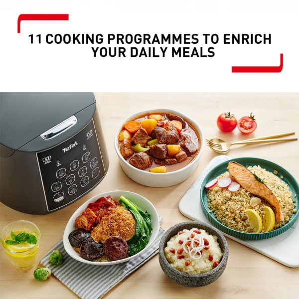 TEFAL 1.8L Easy Rice Fuzzy Plus Logic Rice Cooker RK736B (10 cups) | 11 Programs AI Smart Cooking - Image 3