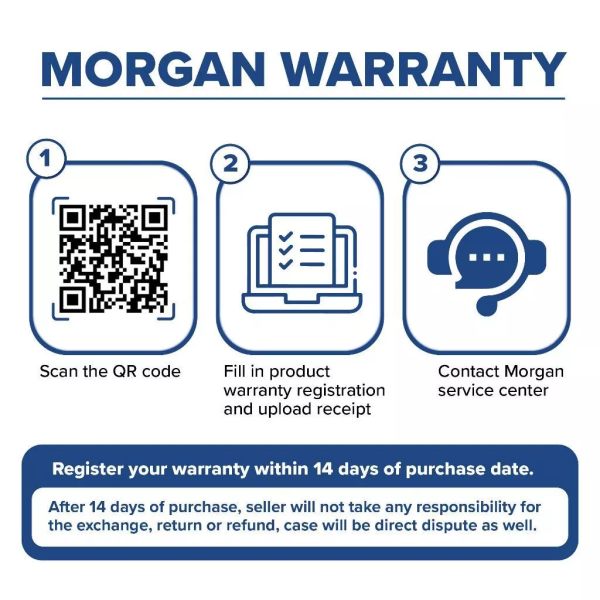 MORGAN 16" Wall Fan with Remote Control MWF-NC169RC | Durable Smooth Oscillate Natural Sleep Swing - Image 4