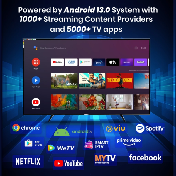 SAMVIEW 43" LED FHD Smart Android TV S40-X1 | Built-In Aerial Terminal MYTV - Image 3