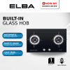 ELBA 2-Burners Built-in Glass Hob EGH-K8942G(BK) | Safety Valve (Flame Failure Device)