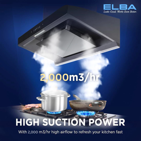 ELBA Premium Designer Hood EH-Q9634ST(BK) | Recirculating System Motion Wave Sensor - Image 3