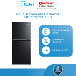 MIDEA 200L Inverter TMF Refrigerator MDRT267MTB30 | 3 Star Energy Efficient