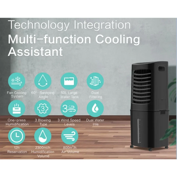MIDEA 50L Air Cooler MAC-530JR | Dual Filtering - Image 8