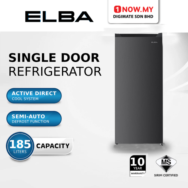 ELBA 185L Inverter Single Door Refrigerator ER-Q1856(GR) | 4 Star Energy Efficient