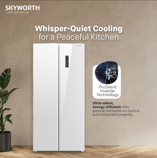 SKYWORTH 556L Casa Series ProSilent Inverter SBS Refrigerator SBS-501WPGE | No Frost Energy Efficient - Image 5