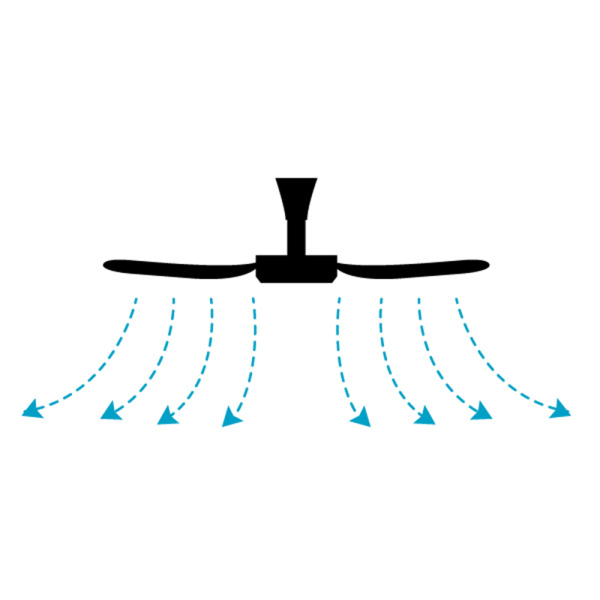 SHARP 56" Wafu 5 Blade Ceiling Fan Remote Control PJC116BK | Energy Saving - Image 2