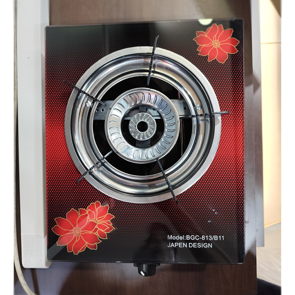 BRV Single Burner Gas Cooker BGC-813/B11 | Tempered Glass - Image 2