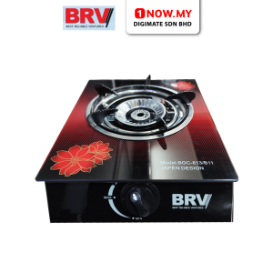 BRV Single Burner Gas Cooker BGC-813/B11 | Tempered Glass