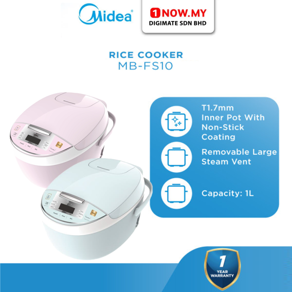 MIDEA 1L Multi-Function Rice Cooker MB-FS10 (Random Color) | Keep Warm Function