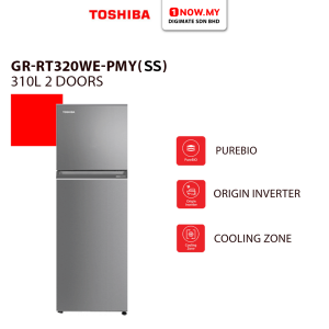 TOSHIBA 310L Inverter 2 Door TMF Refrigerator GR-RT320WE-PMY(SS)​​​​​​​ | 5 Star Energy Efficient Multi Air Flow