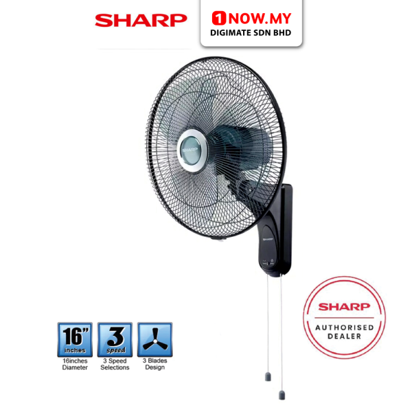 SHARP 16" Wall Fan PJW169GY | 5 Star Energy Efficient Optimum Air Delivery